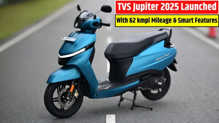 TVS Jupiter 2025 Launched with 62 kmpl Mileage, Smart Features & Starting Price of Just ₹65,000 in India